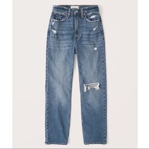 Abercrombie distressed blue jeans